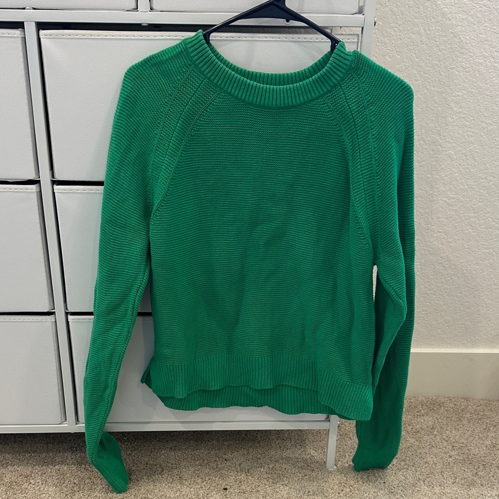 French Connection Vibrant Green Crew Neck Sweater